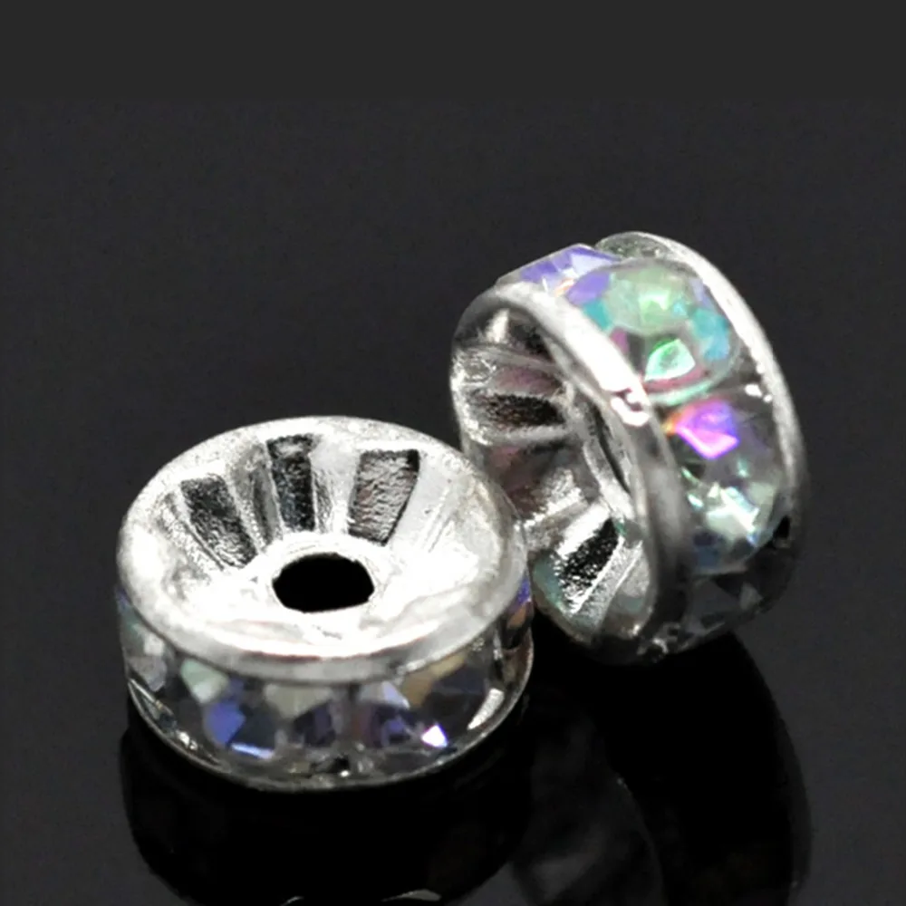 DoreenBeads из цинкового сплава ронdeli разделительные Бусины круглые посеребренные