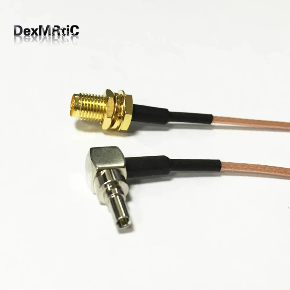 Новый Женский переходник для розетки CRC9 коннектор под прямым углом RG178 кабель 15