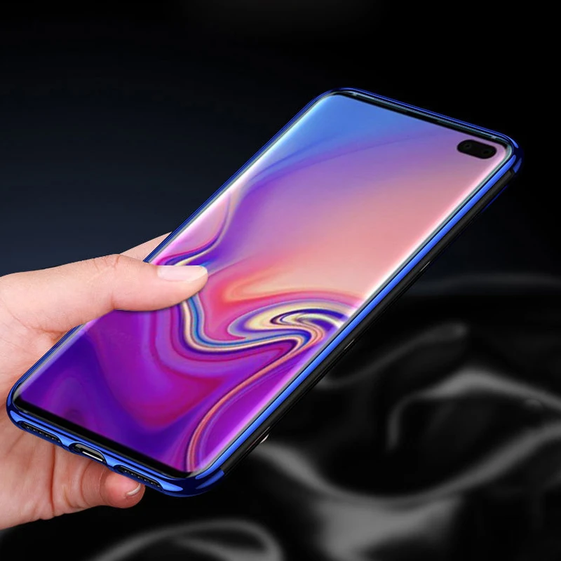 Электро-покрытие чехол для samsung Galaxy S10 S0 плюс Чехол Покрытие мягкий прозрачный из