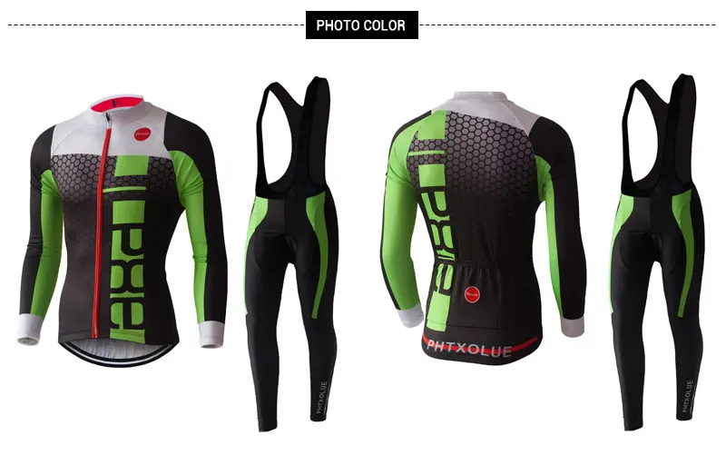 PHTXOLUE с длинным рукавом Велоспорт Комплект Mtb трикотаж велосипед одежда Ropa Ciclismo зима термальность флис велосипедная форма для мужчин