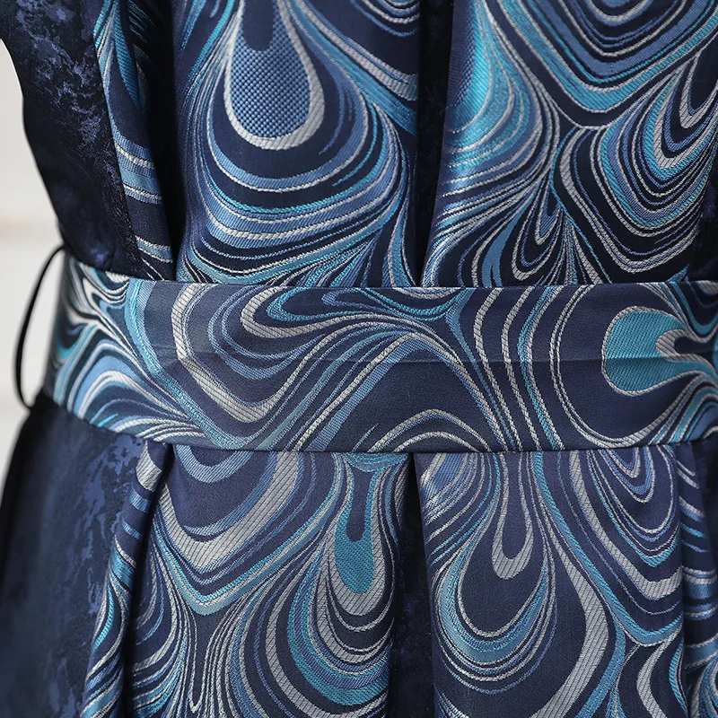 VOA Шелковый жаккардовый Тренч для женщин пояса Павлин перо печати ветровка осень