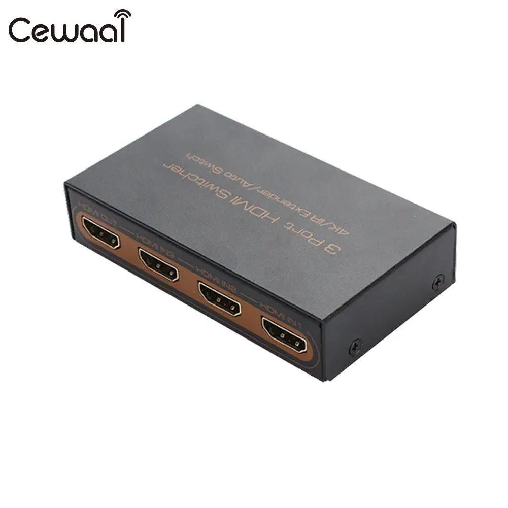 Адаптер HDMI Splitter прочный с отдаленных Управление коммутатор видео 3 Порты и