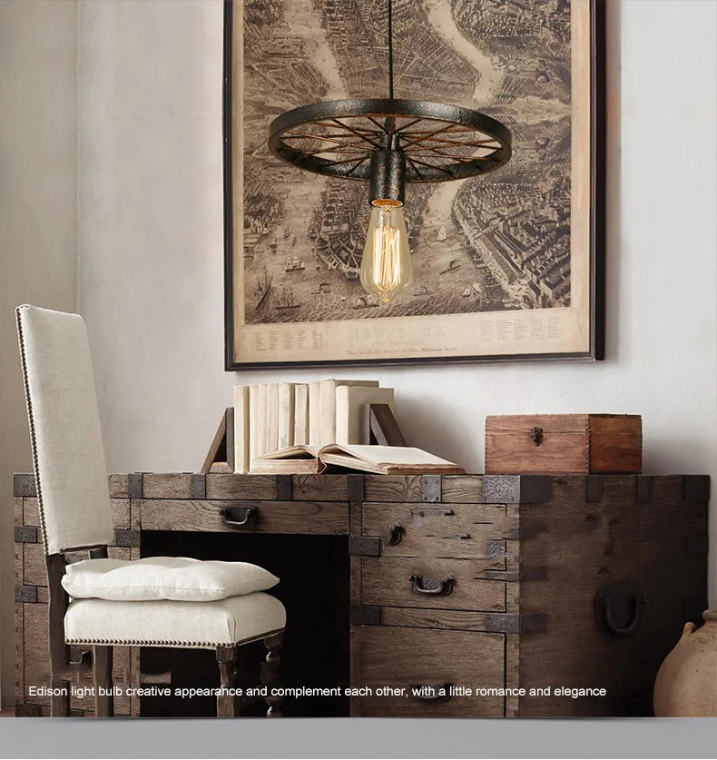 T винтажный креативный подвесной светильник в стиле лофт светодиодный ными