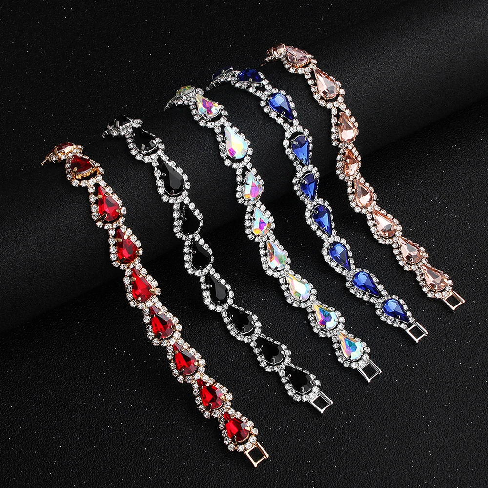 OLOEY новые Разноцветные кристаллы браслеты женские вечерние из сплава с когтями