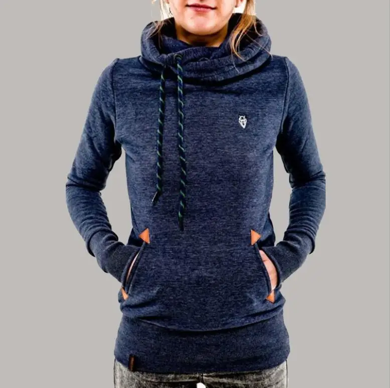 navy hoodie Одноцветный Сплошной Цвет Простой Свитшот Спортивная Кофта 5xl Больше Плюс Сайз Кофта С Капюшоном С Карманы 4xl Каваи Водолазка Кофта С Капюшоном Туника Длинный Рукав Женщина Длинная Линия Шнурок Толстовка Капюшон - Цвет: navy hoodie