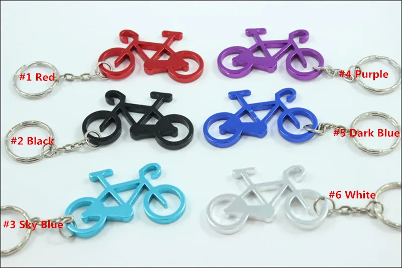 

300pcs/lot aluminum sport bike shaped bottle opener keychains,bicycle beer opener ring.promotion gift