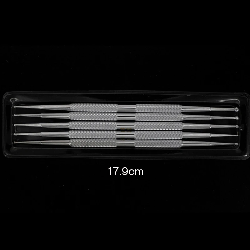 5 шт./компл. профессиональная ручка для нейл арта польский Нержавеющая сталь