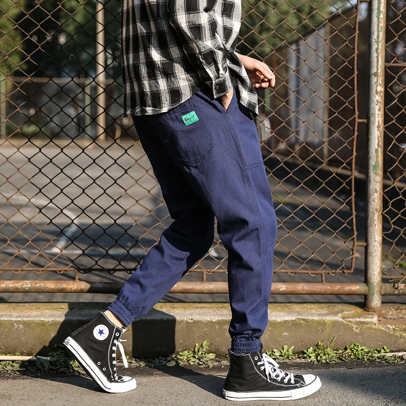 Fashion New Casual Pants Men's Large Size Cotton Loose Ankle Length Overalls Slim High Quality Sports M-5XL | Мужская одежда