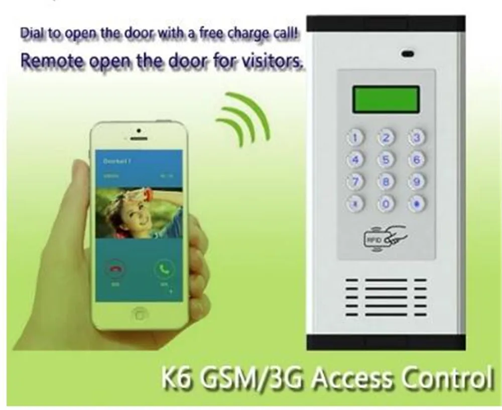 Система контроля доступа K6 GSM 3G и домофонная система для квартир|Наборы