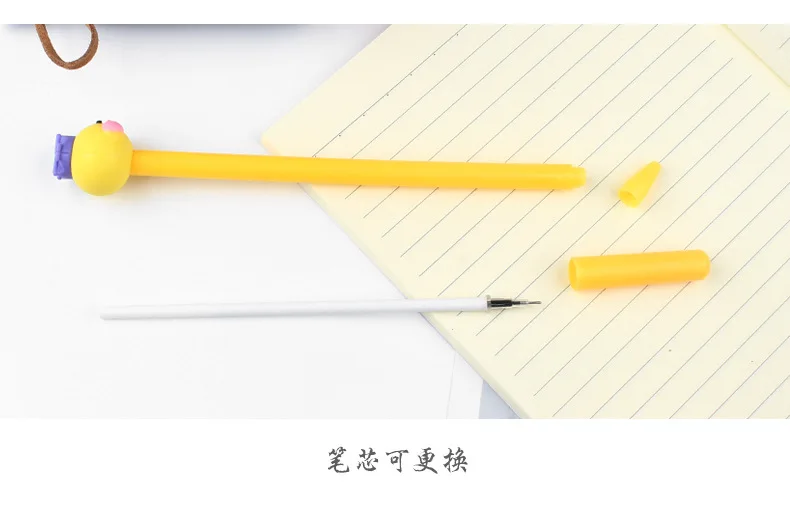 24 шт. оптовая продажа креативный ПВХ мягкий гель желтая курица моделирование