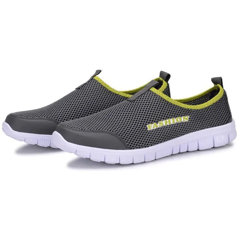 Новинка 2016 летняя повседневная обувь для мужчин сетевые мягкие дышащие туфли