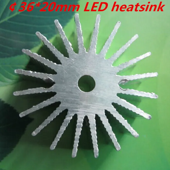 Светодиодный радиатор Диаметр: 36 мм высота: 20 алюминиевый светодиодный |