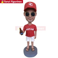 cool guy fully customer design bobble head clay figurines based on customers photos using as wedding or birthday cake topper g