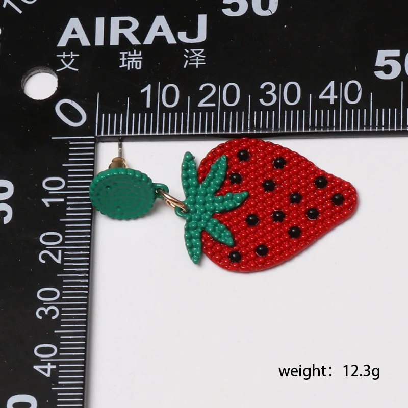 Pomlee Fashion Strawberry Banana Shaped Drop Earrings Women Elegant Fruits Cute Gifts Statement Earring Party Jewelry Wholesale | Украшения