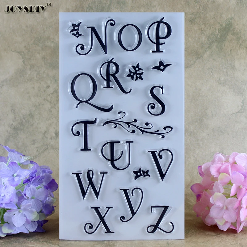 Классический большой Размеры Алфавит записки DIY фото карты учетной записи штамп