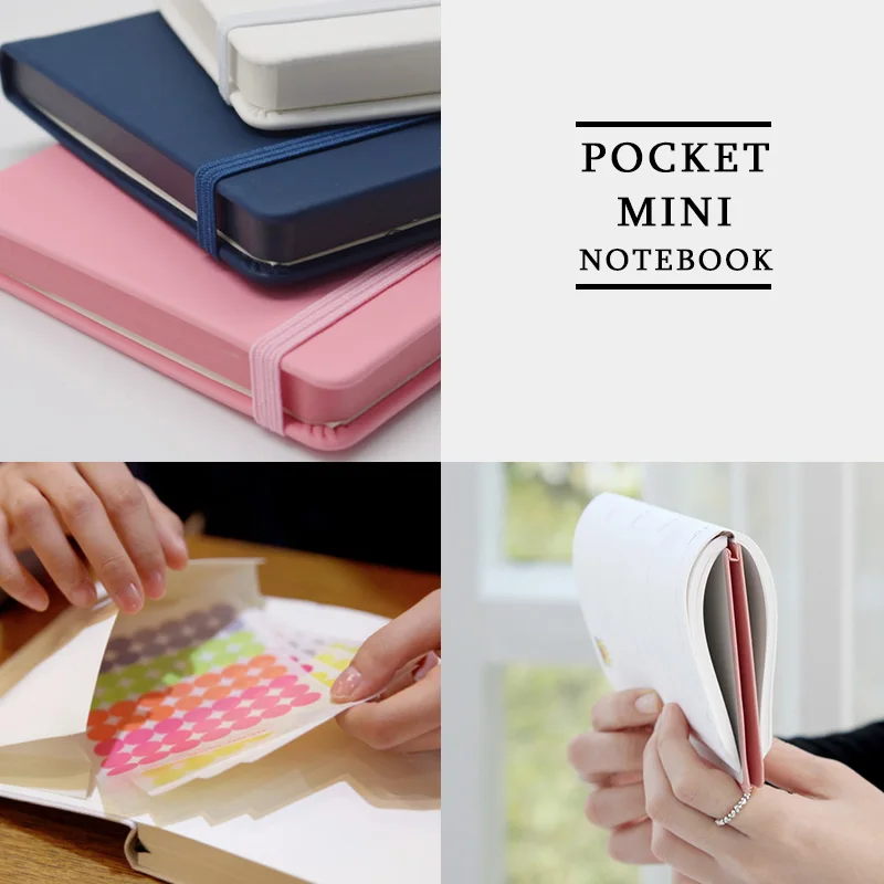 Милый портативный блокнот A6 с именем логотипа на заказ квадратный карманный для