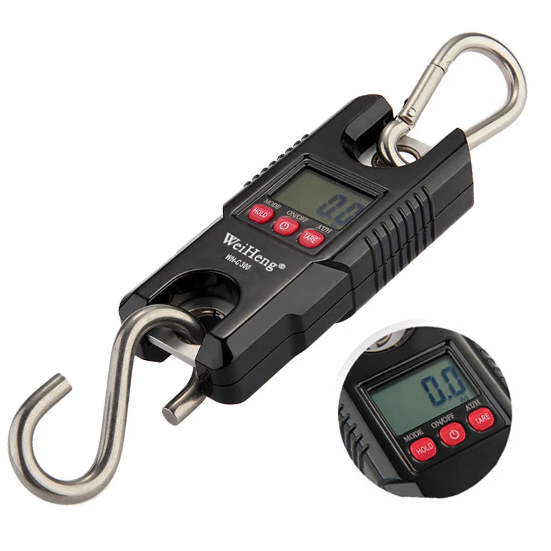 300kg 660lbs Hanging Crane Scale High Precision Heavy Duty Weighting Hook Electronic LCD | Инструменты