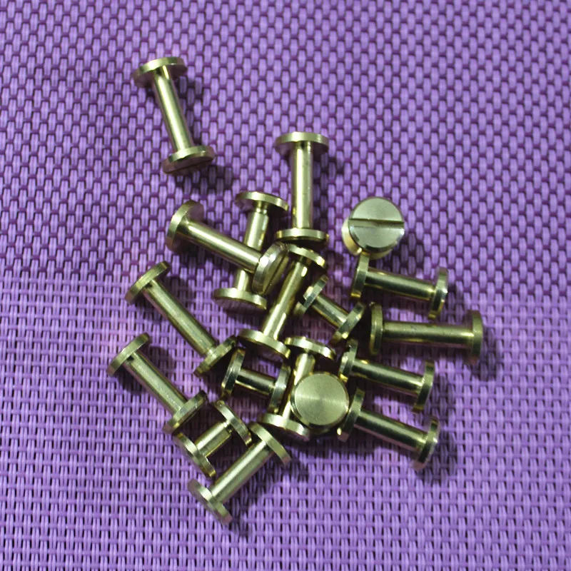 5/10/ 20 Pcs 4-15mm*10mm Plane Pure Copper Luggage Leather Metal Craft Solid Screw Nail Rivet Belt/Strap Rivets Accessories DIY | Дом и сад
