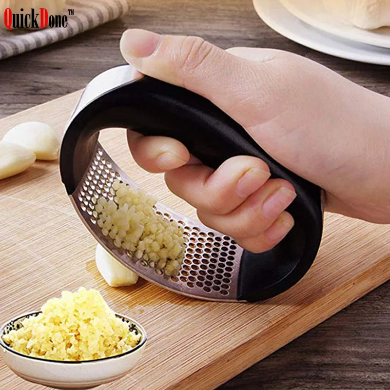 QuickDone Нержавеющая сталь чеснок прессы ручной растирания чеснока Мясорубка