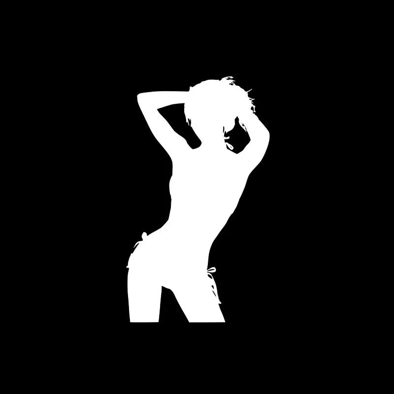 Идеальная сексуальная девушка на наклейке для автомобиля YJZT 7.2*12.4CM, покрытие тела, продвинутый дизайн, черные/серебряные виниловые наклейки C20-0281