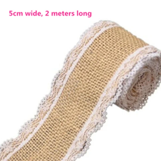 

Джутовая лента 5 см, 2 м, винтажная