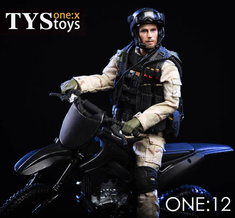 TYSTOYS 1/12 масштаб внедорожный мотоцикл 18DT05 мини-модель автомобиля солдат фигурка игрушки без куклы