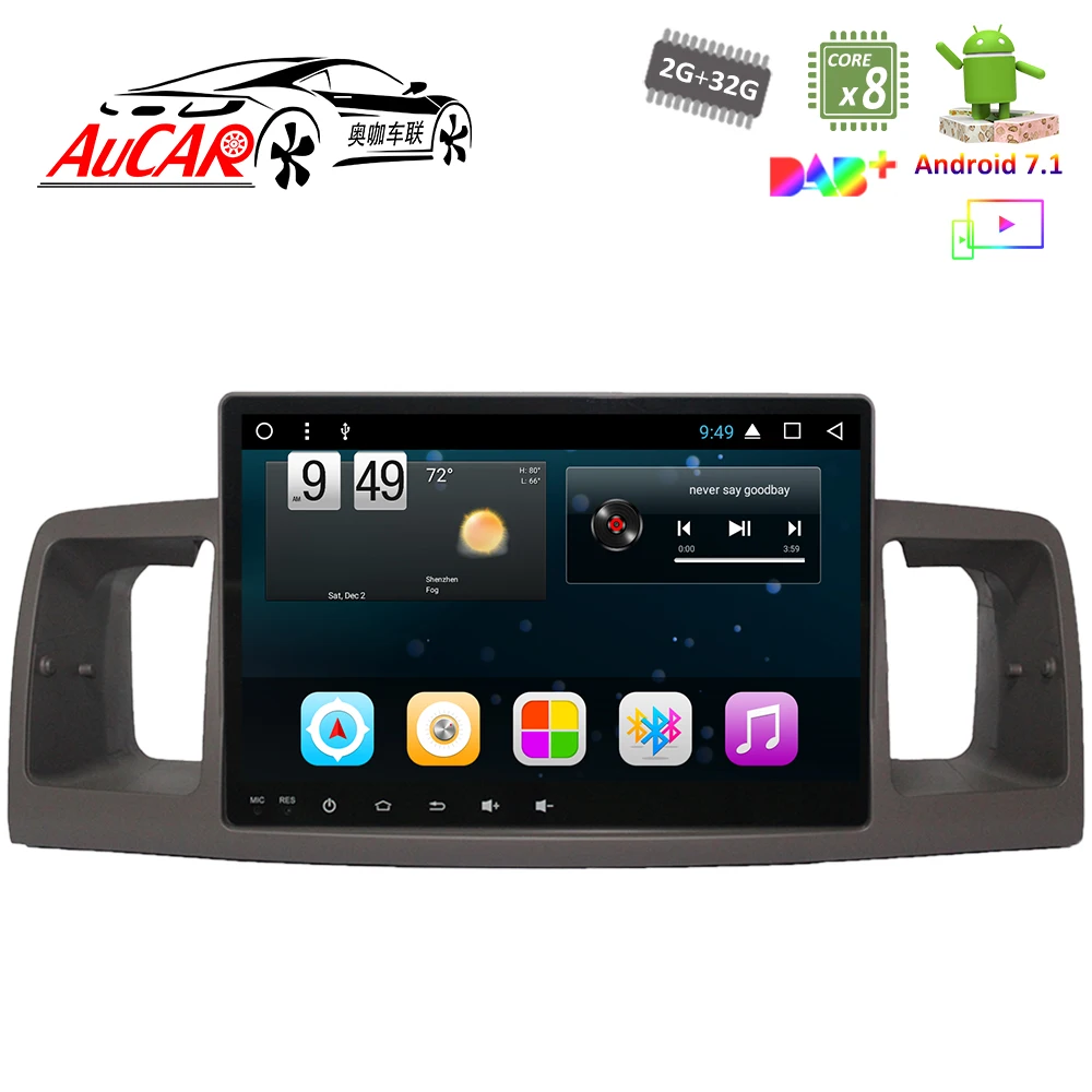 9 &quotсистема GPS навигации Android 8 1 для Toyota Corolla EX 2007 2012 автомобильный DVD плеер AUX радио