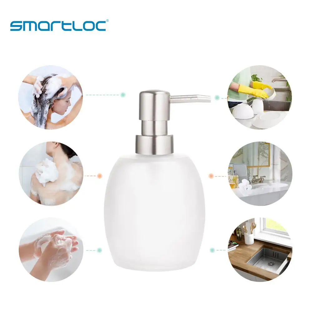 Smartloc Стекло Ручной пресс дозатор жидкого мыла насос бутылка геля для душа аксессуары для ванной комнаты шампунь Автоматическая умная кухня