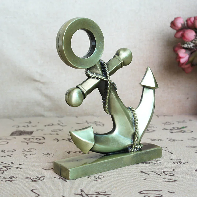 High Quality Home Decorations Metal Craft Alloy Anchor Model Desktop Figurine Ornament Decoration Accessories Modern | Дом и сад
