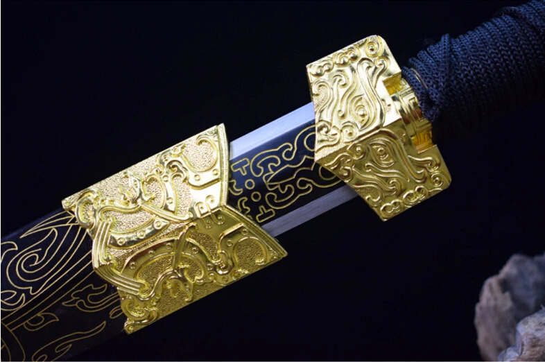 Высокое качество KungFu HanJian меч катана заточенный высокий клинок из марганцевой