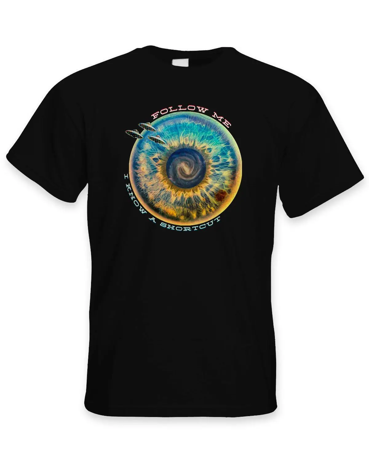 Follow Me I Know A Shortcut Hipster Мужская футболка фестиваль Psychedelic LSD крутая Повседневная