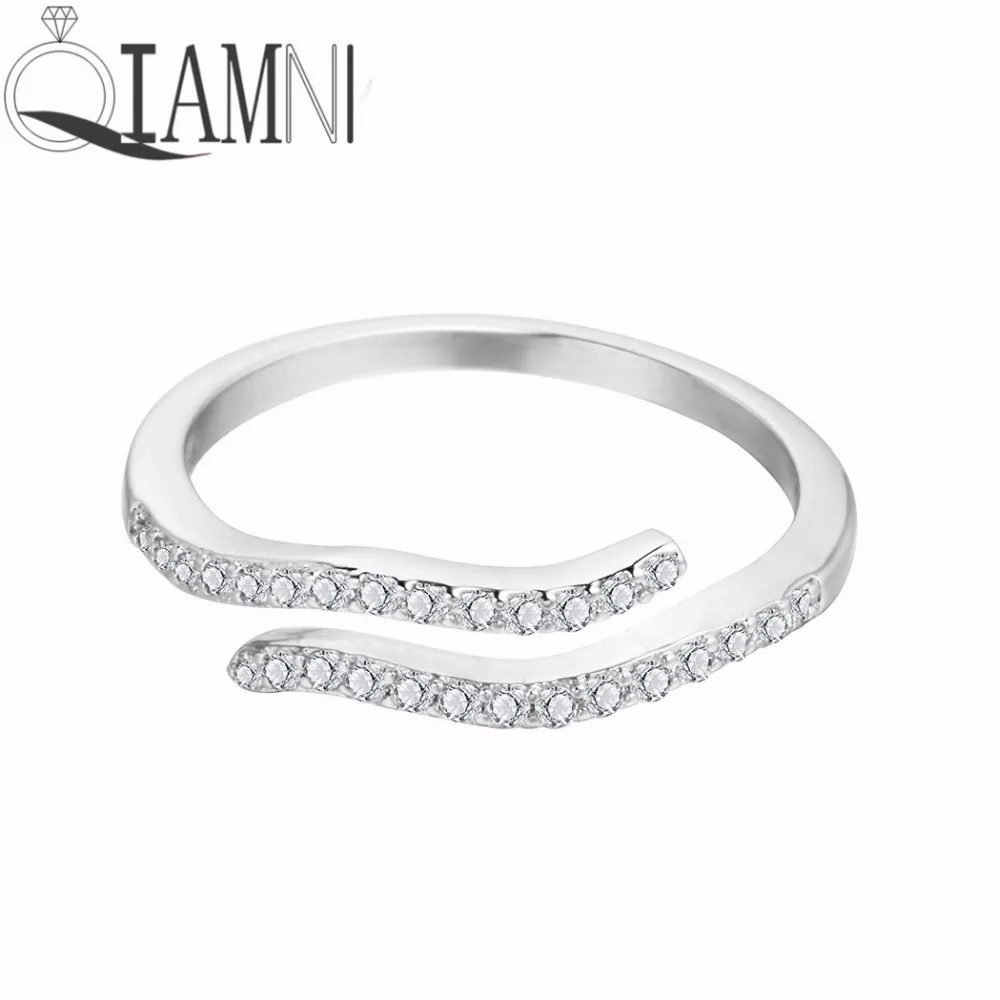 QIAMNI подарок на день рождения волна звезда созвездия Зодиак циркониевое кольцо
