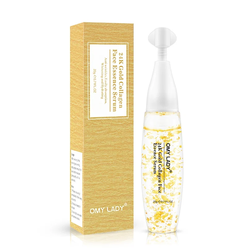 

20g 24K Gold foil Face Serum Skin Care Essence Face Care Moisturizing Nourishing Serum Lifting Firming Anti Wrinkle dropship