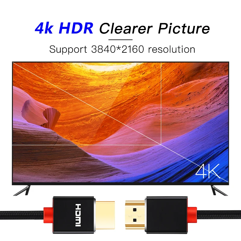 SL HDMI кабель 2 0 3D HDR 4K 60Hz для разветвителя переключатель PS4 LED ТВ xbox проектор