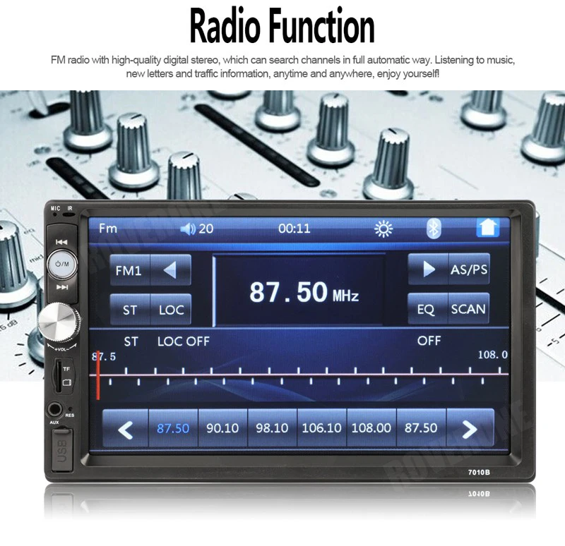 Автомагнитола RoverOne 2Din 7 &quotHD плеер сенсорный экран цифровой дисплей MP5 Bluetooth