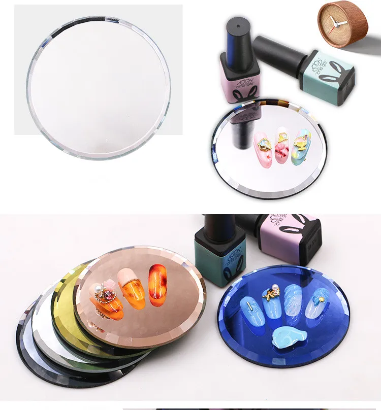 Новинка 2018 зеркальные стеклянные накладные ногти демонстрационная доска