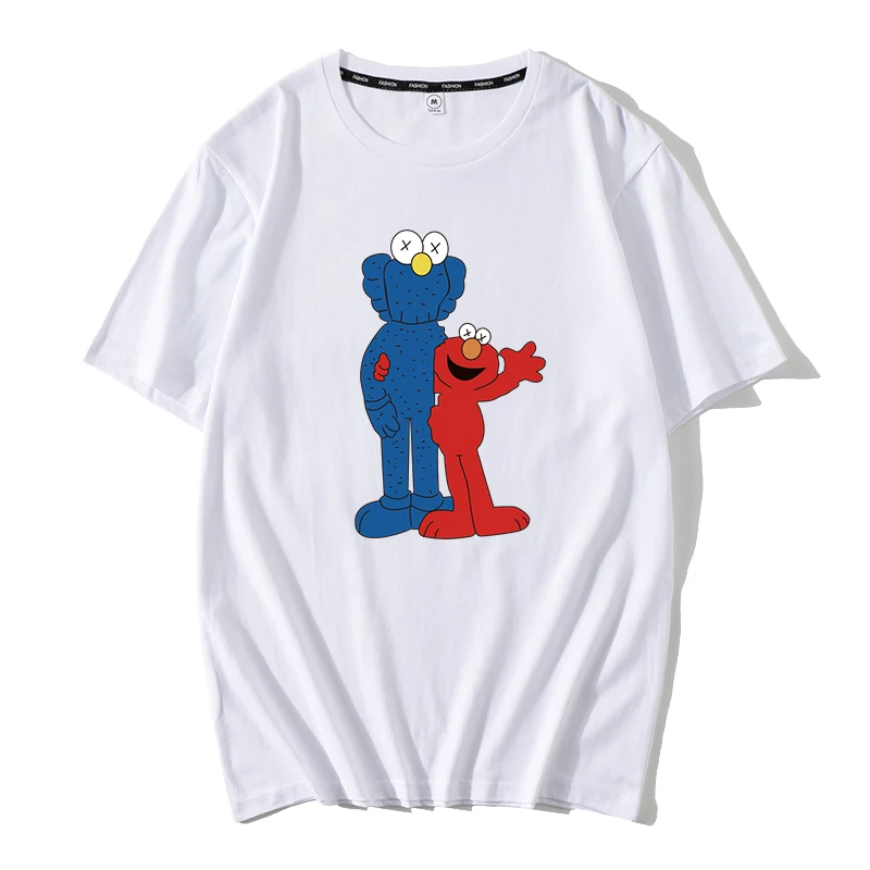 Футболки с монстром из аниме Улица Сезам Элмо печенье короткими рукавами 95%