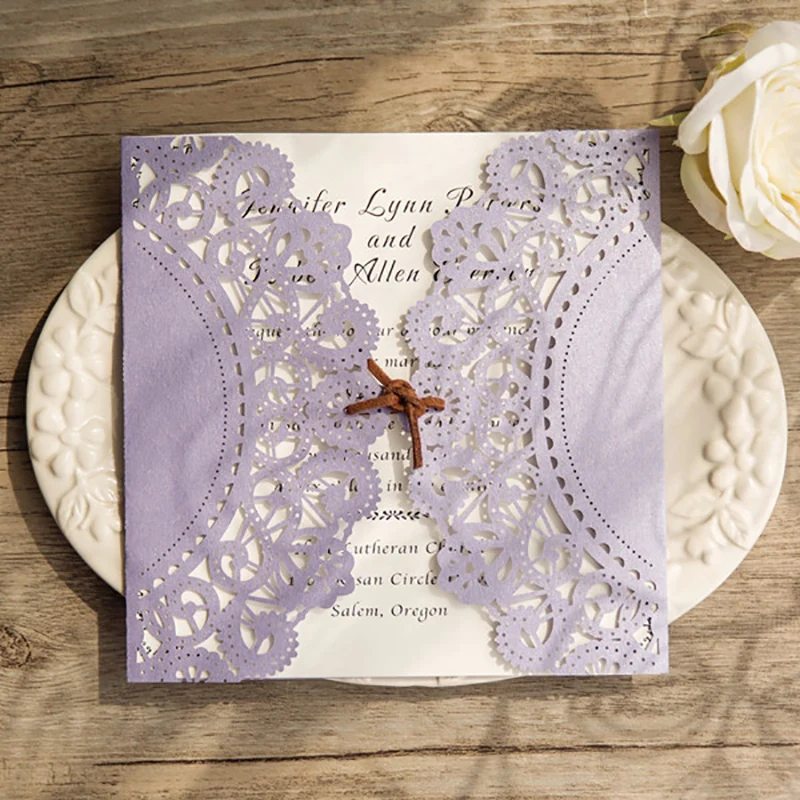 100 компл. Оптовая продажа дизайн шестерни узор фиолетовый и цветок Лазерная резка