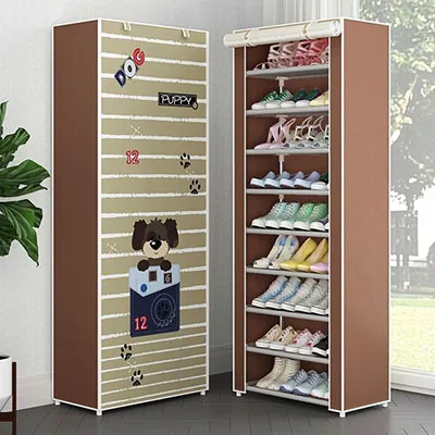 Многослойный нетканый тканевый стеллаж для обуви, складной пылезащитный шкаф для хранения обуви, стенд, экономия места в сборке, органайзер для обуви, стойка - Цвет: 10 layer