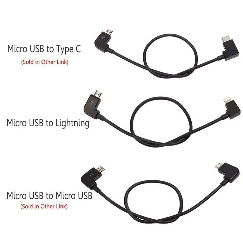 Кабель для передачи данных Micro USB Type C 11 8 дюйма/30 см кабель DJI Mavic Pro/Spark мобильного
