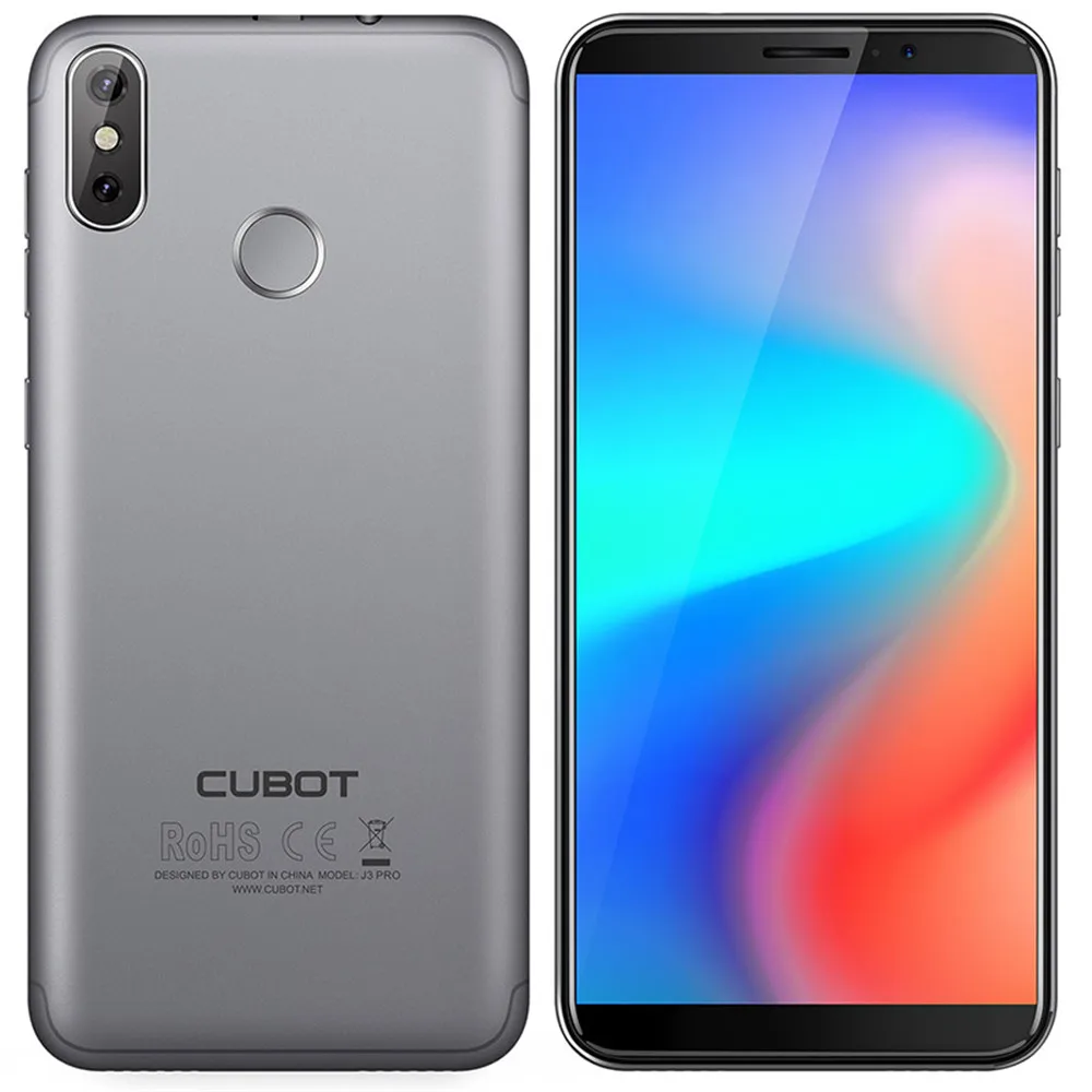 Cubot J3 Pro 5 дюймов Android go 18:9 полный Экран 1 ГБ 16 MT6739 четырехъядерный смартфон 13MP + 2MP