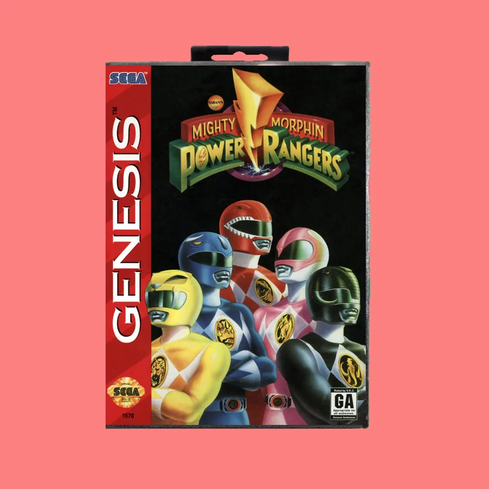 Игровая карта Mighty morphin power дальномер 16 бит MD с розничной коробкой для Sega Genesis и Mega