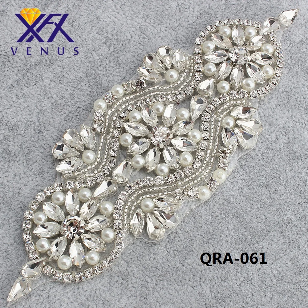 XINFANGXIU/Розничная продажа 1 шт. серебряная аппликация со стразами для невесты