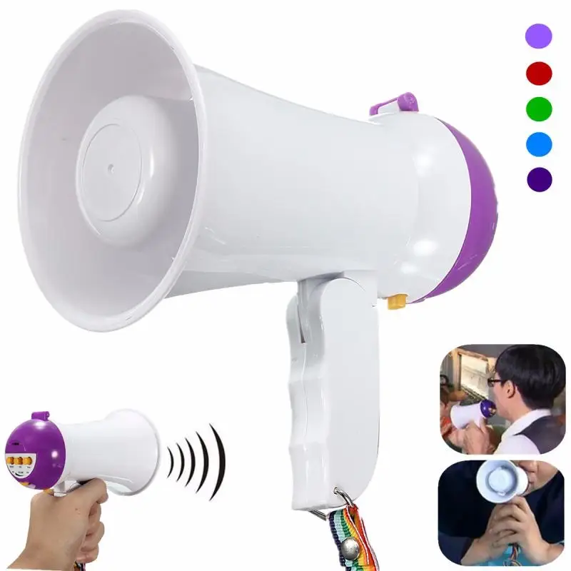 Портативный складной ручной МегаФон громкий динамик усилитель рекордер Bullhorn