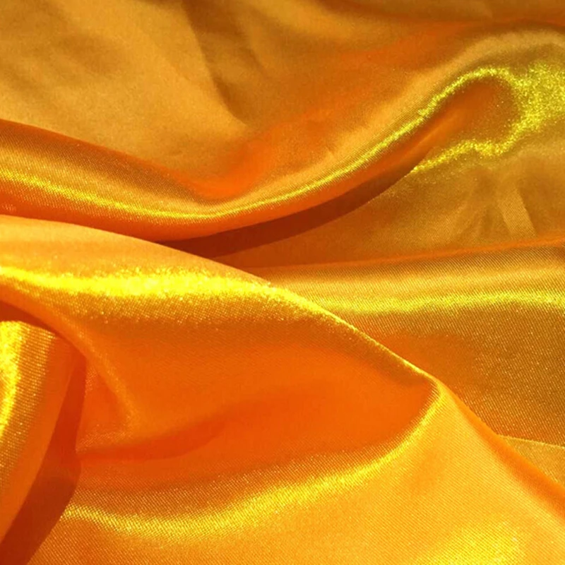 1 5 м ширина ХРАМ буддийские покрытие стола желтый Декоративная шёлковая ткань