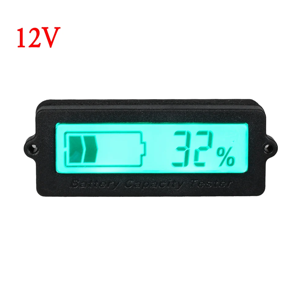 12V Авто 12 V-48 V свинцово-кислотная литий синий ЖК-дисплей вольтметр метром автомобильный Батарея Ёмкость анализатор монитор мотоциклетный Измеритель Индикатор - Цвет: 12V