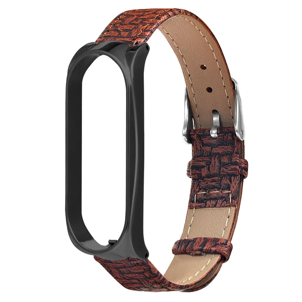 Кожаный ремешок с тканым узором для Xaio mi Band 3, сменный ремешок на запястье Xao mi Xio mi Xiao mi band bnad3, ремешок на запястье