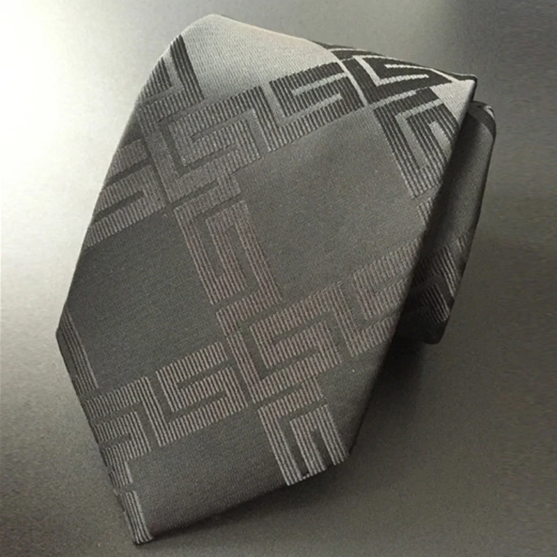

KLV Men Classic Black Woven Jacquard Business Tie Casual Neck Tie Business Accessory