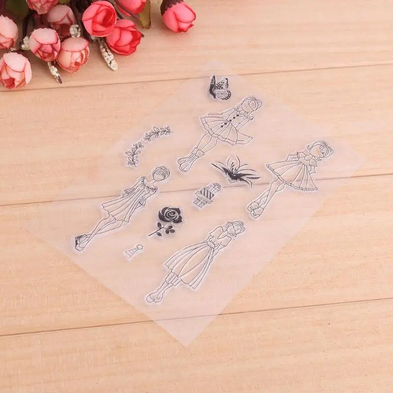 Юбка для девочек прозрачный силиконовый штамп скрапбукинга поделка украшение