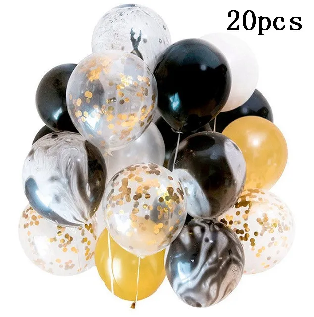 20pcs 20 шт Радужный Единорог воздушные шары золотой розовый воздушный шар "Конфетти" Свадебный день рождения декоративный латексный шар надувные воздушные шары - Цвет: 20pcs